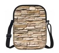 Rustic Rocks - Bolso bandolera para mujer, diseño de ladrillo, para viajes, trabajo, oficina, fiesta, uso diario