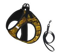 Rustic Rocks - Juego de correa de arnés para gato y perro, chaleco reflectante ajustable a prueba de fugas con malla suave transpirable, para mascotas pequeñas y cachorros