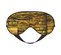 Rustic Rocks - Máscara de ojos opaca con diseño de ladrillos para mujeres y hombres, correa ajustable de dos caras, para dormir, viajar, relajarse