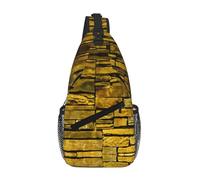 Rustic Rocks - Riñonera cruzada con diseño de pared de ladrillo, bandolera para el hombro, correa para el hombro, riñonera para hombres y mujeres