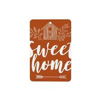 Rustic Sweet Home - Ambientadores para coche, diseño de casa de pájaros en naranja, 4 unidades, tarjetas perfumadas para colgar en tabletas de aromaterapia