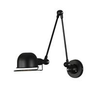 Rustic Swing Arm Wall Sconce,Vintage Adjustable Bedside Reading Wall Lamp White/Black/Chrome Headboard Lighting, Indoor Hardwired Iron Wall Light Flexible Rotatable Reading Li