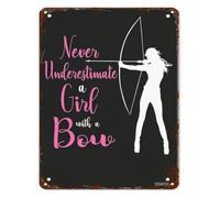 Rustic Tin Sign Archery Mom For Women And Girls for Farmhouse Entryway Hallway Laundry Room Porch Balcony 8 X 12 in