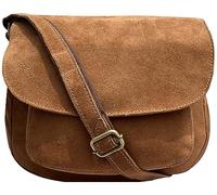 RUSTIC TOWN Leather Shoulder Bag for Women, Bolso Bandolera de Cuero para Hombre Mujeres, Café (11 Pulgadas), 28 cm