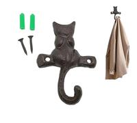 Rustic Wall Hooks - Cast Iron Animal Hanger, Farmhouse Decorative Hooks with Vintage Style, Indoor Outdoor Home Garden Garage, Coats Keys Towels Hats Wall Mounted Organizer, Patio Home