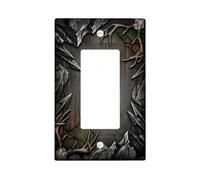 Rustic Wilderness - Cubierta para interruptor de luz basculante individual | Tema rústico de desierto, decoración de cabina al aire libre, diseño inspirado en la caza, detalles de montaña y punta de