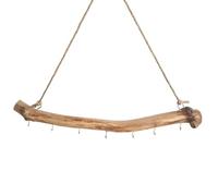 Rustic Wood Hanging Branch, Natural Driftwood Wall Decor, Jewelry Organizer with Hooks, Stylish Wooden Hanger, Multi-Purpose Storage for Hats, Scarves, Headphones, Keys