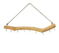 Rustic Wood Hanging Branch, Natural Driftwood Wall Decor, Jewelry Organizer with Hooks, Stylish Wooden Hanger, Multi-Purpose Storage for Hats, Scarves, Headphones, Keys