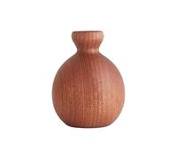 Rustic Wood Vase - 5x6.5cm Modern Farmhouse Flower Holder Decorative Accent, Compact Natural Grain Serving Piece Perfect for Small Bouquets Branch Fillers Candle Surrounds Table Centerpieces | Decorat