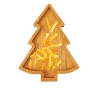 Rustic Wooden Charcuterie Board - Christmas Tree Serving Platter | Holiday Food Tray for Fruit Cheese Postre Candy Snack, Festive Home Decor Kitchen Living Room Coffee
