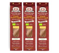 Rustichella d'Abruzzo | Fettuccine Integral Senatore Cappelli BIO | Pasta estirada al bronce de secado lento a baja temperatura - 3 x 500 gr