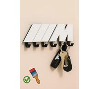 RusticHome Colgador de Llaves Pack M/Organizador de Llaves Pared 6 Ganchos Performance/Guardallaves Entrada de Casa/Organizador de Llaves Para Casa Tricolor