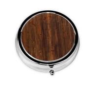 rústico en mal estado, Pastillero, Pastillero redondo Pequeño contenedor de pastillas Organizador de pastillas de viaje