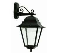 Rústico Lámpara Exterior Negro Aluminio H: 61cm Nostálgico E27 Wandleuchte