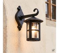 Rústico Lámpara Exterior Pared Negro IP43 Regengeschützt E27 Wandleuchte