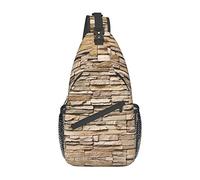 Rústico Rocas Pared de ladrillo Linda Ardilla Alta Capacidad de Almacenamiento Bolso de Pecho diagonalmente Sling Mochila Bandolera Bandolera para Hombres y Mujeres