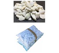 RÚSTICOS Pack 3 Sacos DE 25 KG DE Canto RODADO Blanco Mediano 25/40 MM - Piedra Decorativa Blanca
