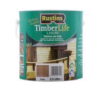 Rustins - Tinte para madera - exterior - Protección UV y 5 AÑOS - Nuez - 12m²/L - 2.5 Litre (TLWA2500FR)