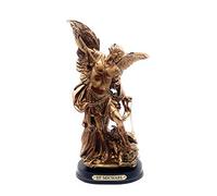 RUSTIX Estatua del arcángel de San Miguel de San Miguel derrotando a Satanás (Bronce, 8.5 Pulgadas)