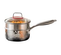 Rustproof Titanium Pot with Lid Uncoated Fast Even Heating
