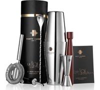 Rusty Barrel Cocktail Kit Modelo Bloomsbury | Coctelera Profesional de Acero Inoxidable con Cocteleria Accesorios | Kit Cocktail, Kit de Cocteleria | Elegante Caja de Regalo, Bolsa y Libro de Recetas