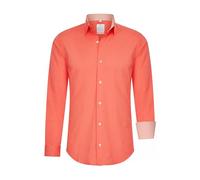 Rusty Neal Camisa para hombre, colores pastel, corte ajustado, manga larga, algodón, elástico, contraste, camisa de negocios, camisa informal 66, pimienta, L