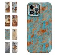 Rusty Phone Case, Rusty Metal Texture for iPhone Case,Vintage Aesthetic Rust Texture,Creative Industrial Iron Style Shockproof,Compatible for iPhone 16/15/14/13/12/Pro Max (For iPhone 13Pro,E)