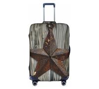 Rusty Star on Wooden Fence - Fundas protectoras para equipaje, a prueba de polvo, elásticas, para viajes, se adapta a equipaje de 45,7 a 81,3 cm, multicolor, M(22"-24" Suitcase)