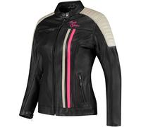 Chaqueta de Moto Mujer Rusty Stitches Alice Negro/Rosa Flúor40 Negro,Rosa Flúor