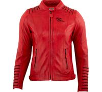 Rusty Stitches Amanda, chaqueta de cuero mujer 48 female Rojo/Negro