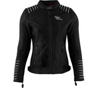 Rusty Stitches Amanda, chaqueta de cuero mujer 50 female Negro/Blanco