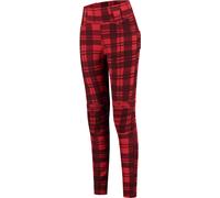 Rusty Stitches Claudia V2 Pantalones textiles de motocicleta para damas a cuadros, negro-rojo, tamaño 38 para Mujer
