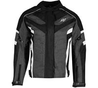 Rusty Stitches Juliette Chaqueta textil de motocicleta para damas, Negro/Blanco, Talla 38