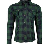 Rusty Stitches Super Neil Camisa de moto, negro-gris, tamaño 8XL para Hombres