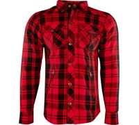 Rusty Stitches Neil Camisa de moto, negro-rojo, tamaño L para Hombres