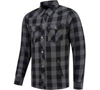 Rusty Stitches Super Neil V2 Camisa de moto, negro-gris, tamaño 5XL para Hombres
