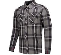 Rusty Stitches Neil V2 Camisa de moto, Gris/Negro/Blanco, Talla S