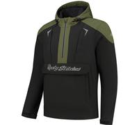 Rusty Stitches Orlando Chaqueta textil de moto, negro-verde, tamaño 2XL para Hombres