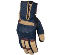 Rusty Stitches Simon Retro Guantes de moto, azul-beige, tamaño XL para Hombres