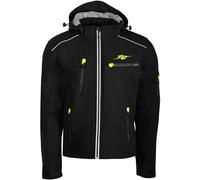 Rusty Stitches Stan Chaqueta textil de motocicleta, negro/amarillo, Talla L