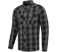 Rusty Stitches Super Neil Camisa de moto, negro/gris, Talla 5XL