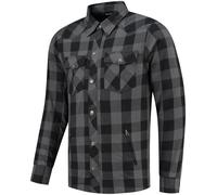 Rusty Stitches Super Neil Camisa de moto, negro-gris, tamaño 8XL para Hombres