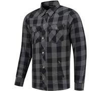 Rusty Stitches Super Neil V2 Camisa de moto, negro-gris, tamaño 8XL para Hombres