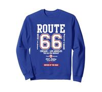 Ruta 66 La Vieja Carretera USA Sudadera, Unisex para Adultos, Azul Real, L