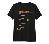 Ruta Caminho Português de Santiago Etapas Camino Portugues Camiseta Premium