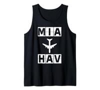 Ruta de avión MIA a HAV Miami Havana Camiseta sin Mangas