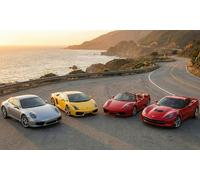 Ruta de conducción de 40 km en un Ferrari (ida) y Porsche (vuelta) o Lamborghini (ida) y Corvette C-6 Carrera (vuelta)