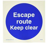 Ruta de escape mantener despejado