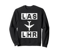 Ruta de Vuelo Las a LHR Códigos de Las Vegas Londres Sudadera