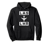 Ruta de Vuelo Las a LHR Códigos de Las Vegas Londres Sudadera con Capucha